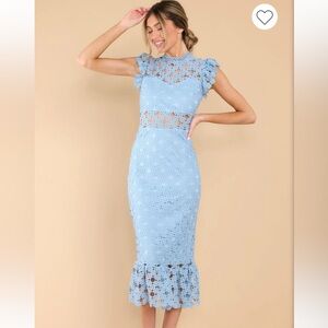 Red dress Love High Hopes crochet dress